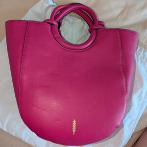 Thacker Clare Sm Leather Shopper Bag, Berry Color , NWT